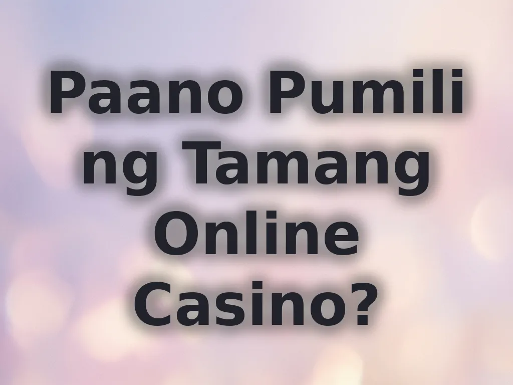 Pagpili ng casino